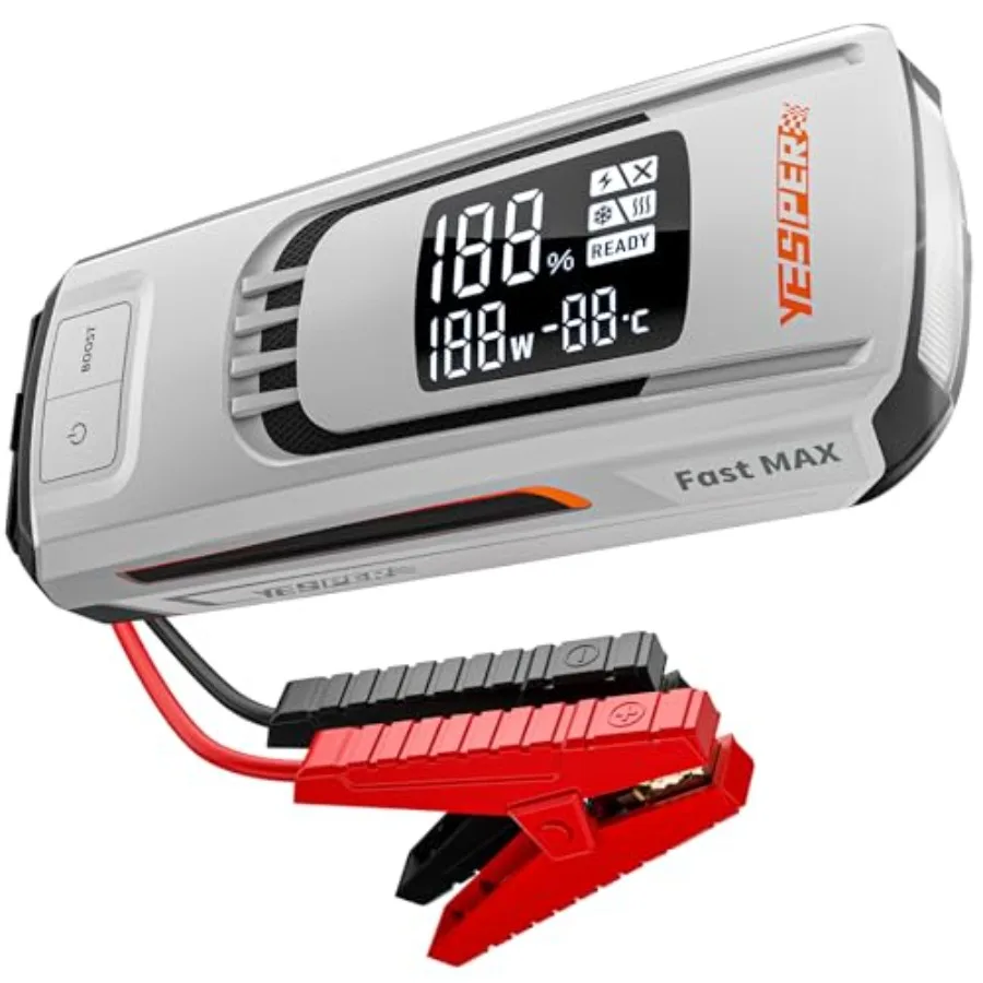 حزمة بطارية محمولة 27000 مللي أمبير في الساعة 4120 أمبير لجميع الغاز وما يصل إلى 10 لترًا لمركبات الديزل مع شحن سريع 100 وات وDSLI Saf