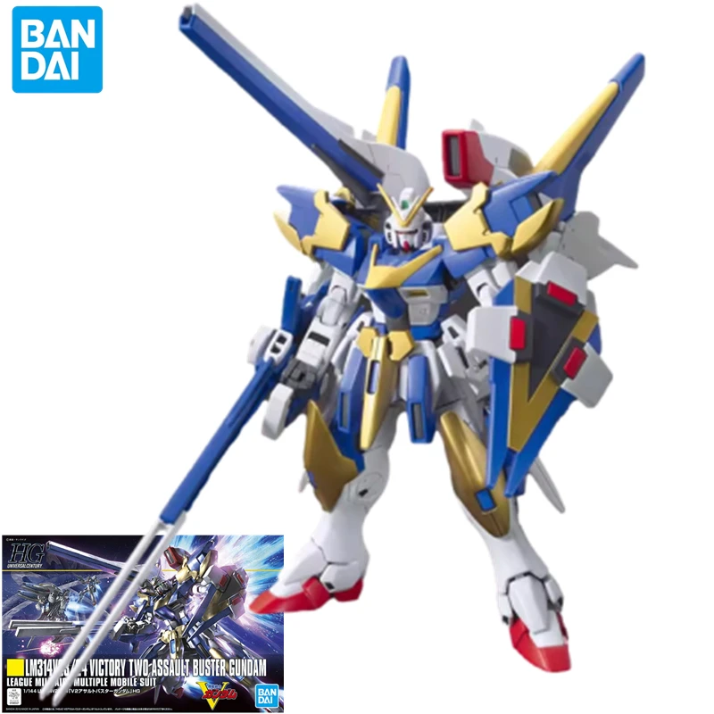 Bandai HGUC V2 Assault-Buster Gundam Assault Bombing Robot Figure Anime Peripheral Collection Ornament Toy Birthday Gift