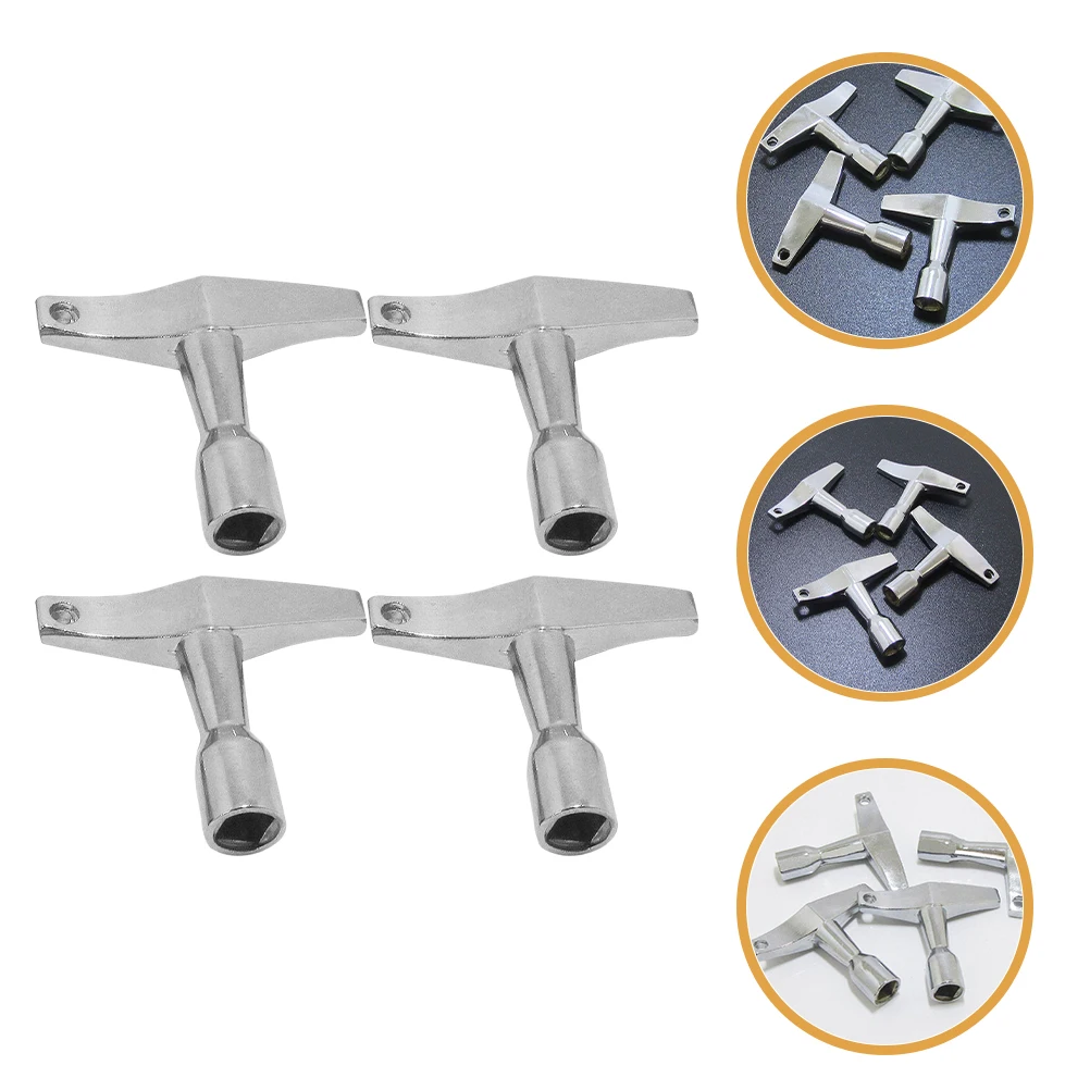 

4pcs Four-corner Drum Key Set Aluminum Alloy Compact Lightweight Drum Tuning Tools Snare Accessories Wrench Tuner Kit