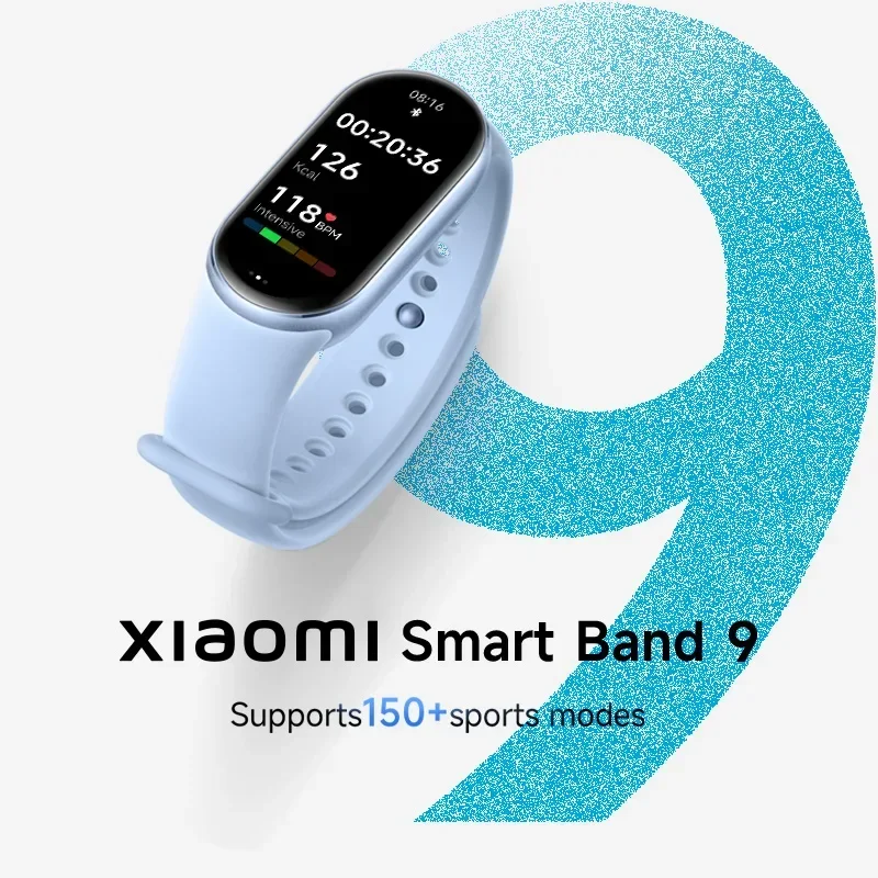 Global Version Mi Band 9 1.62”AMOLED display 150+ Supports 150+ sports modes 21 days Up to 21-day battery life Xiaomi