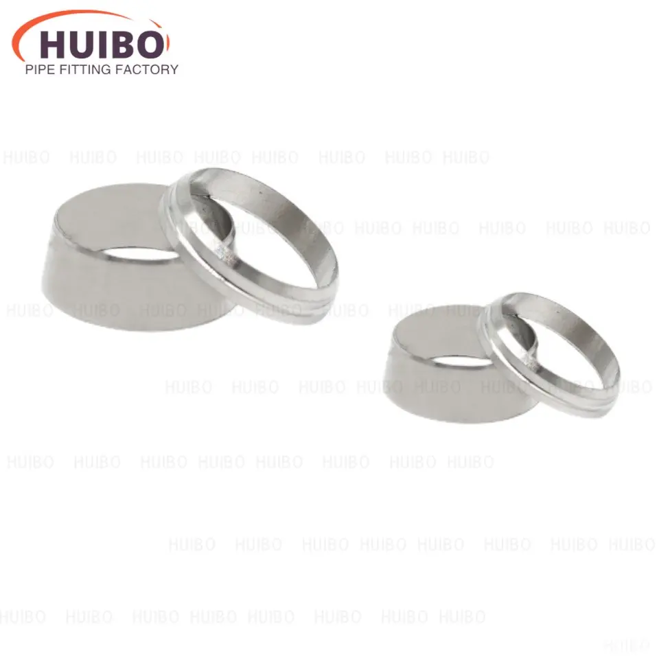 SS 304 Stainless Steel Double Ferrule Compression Fixed Clamp Pipe Ring  3mm-25mm 1/8 3/8 1/4 1/2 Tube Parts Double Ferrule Ring