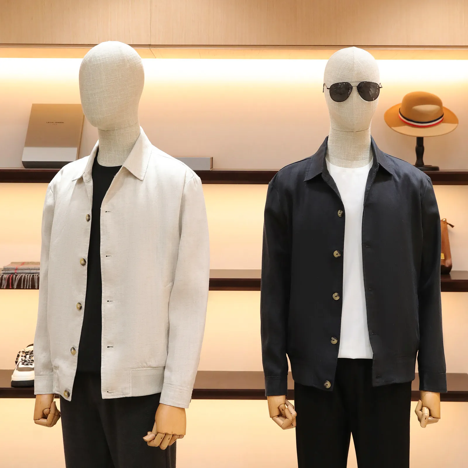 Italian luxury old money style 2026 spring and summer new high-end linen business casual jacket