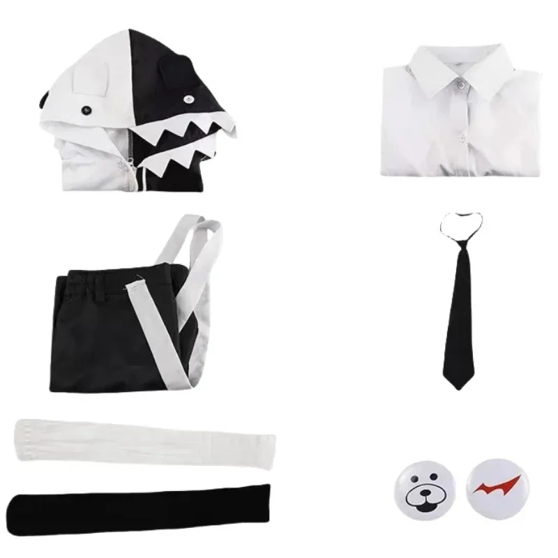 モノクマのコスプレ衣装、募集されたアンロンパ、アニメバターとロバートは半分黒と半分白、悪の象徴