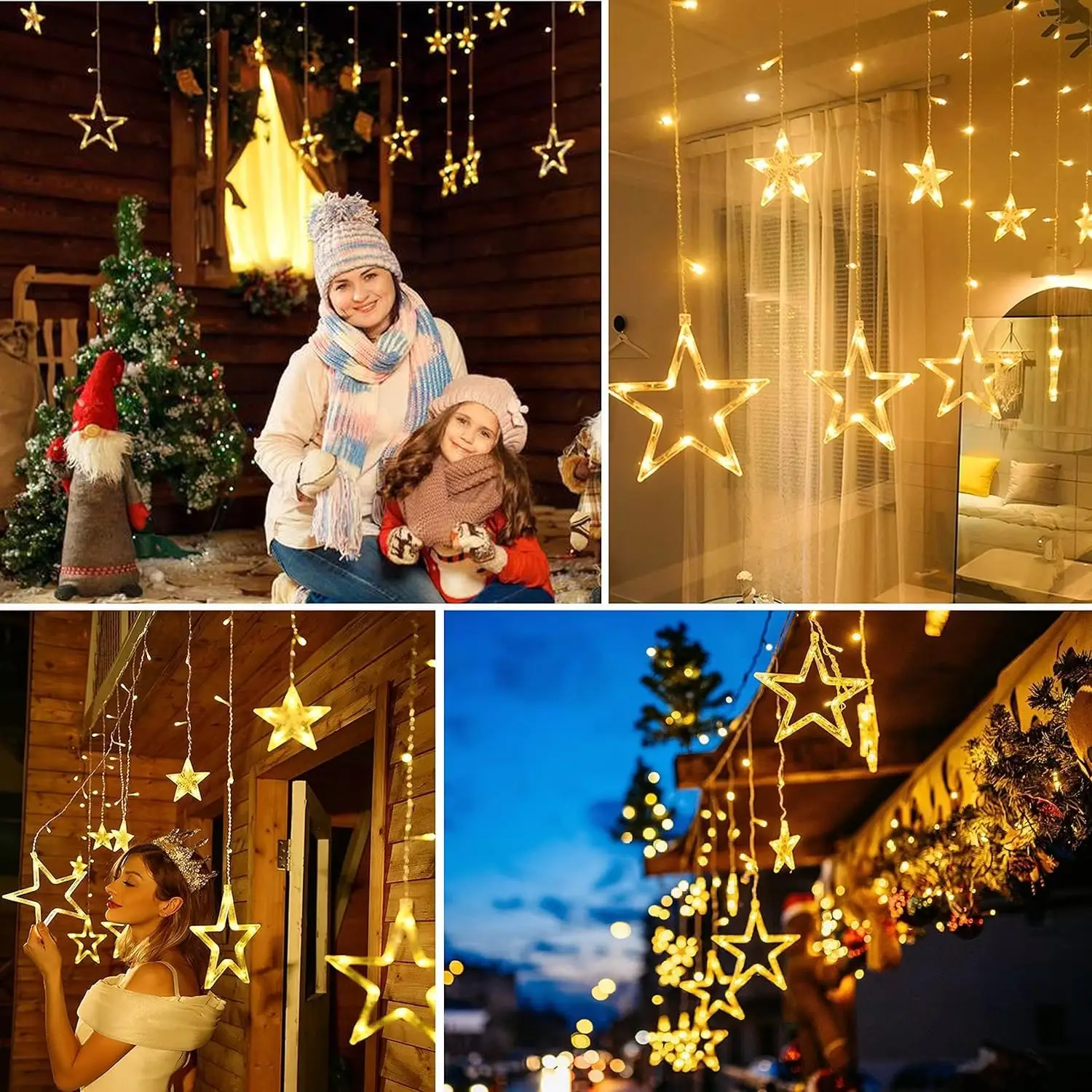 2M Outdoor Solar String Lights 138LED Waterproof with Remote 8 Modes, Party Decoration Lights for Garden Wedding Christmas