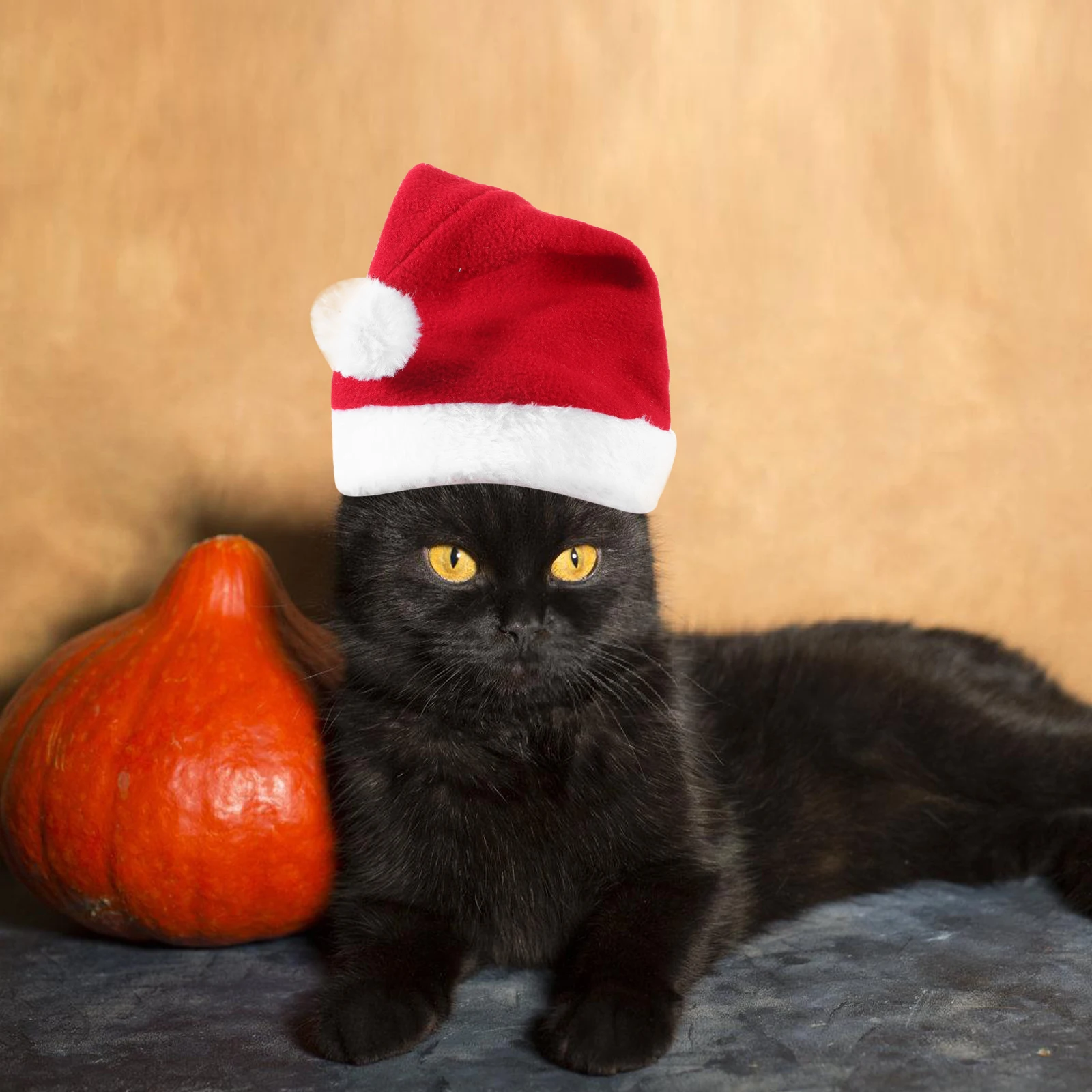 

1Set Christmas Santa Clause Pet Hat Socks Red White Cloth Xmas Costume Small Pet Holiday Party Xmas Cosplay Cap