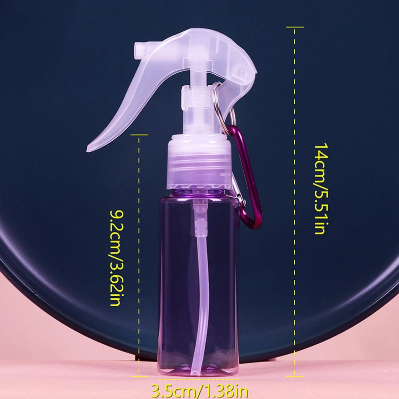 60 ml Mini Lotion Proben Sub-abfüllung Leere Behälter Trigger Spray Flaschen Reise Zubehör Mit Karabiner Haken Make-Up-Tool