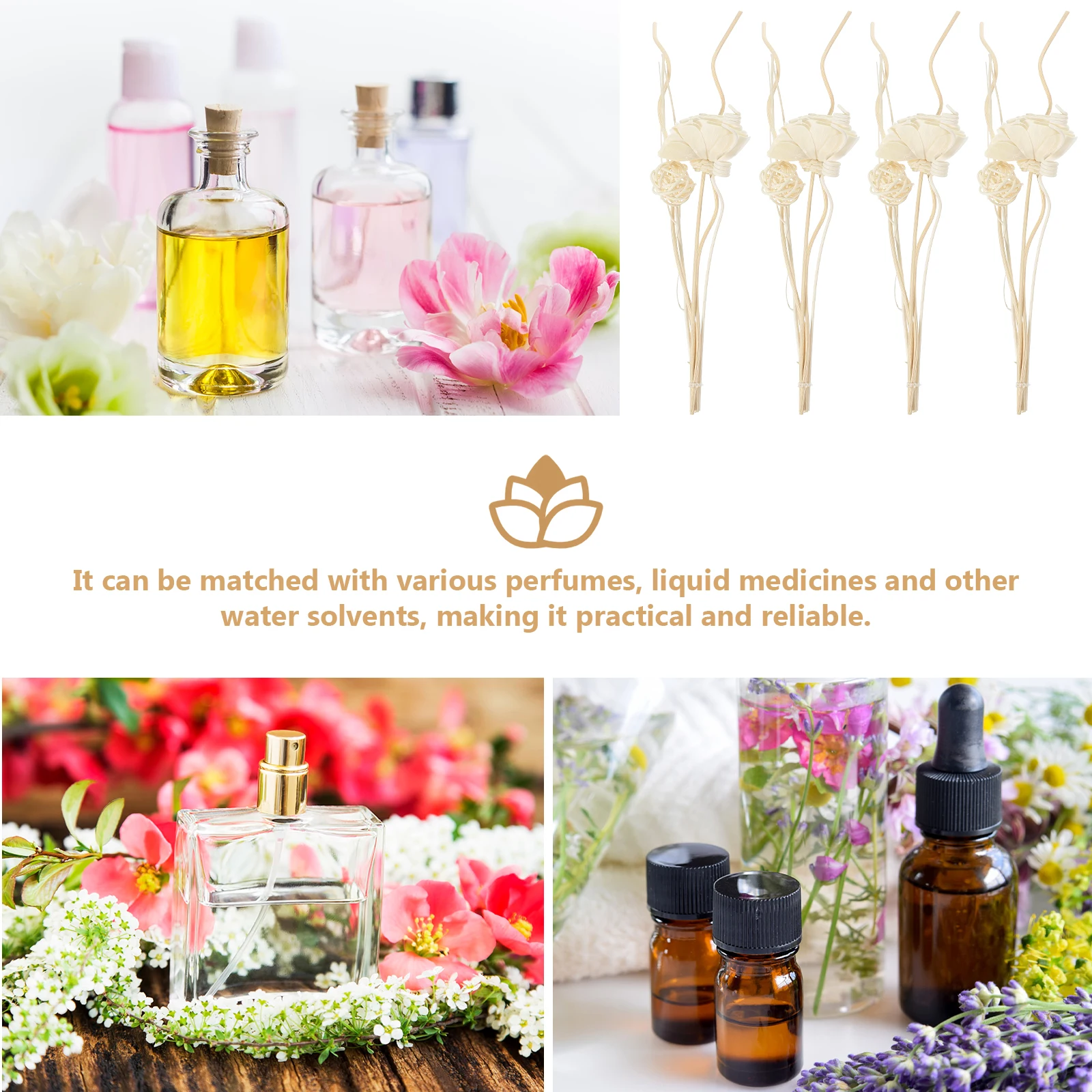 

Replaceable Rattan Diffuser Sticks for Essential Oils Aromatherapy Air Freshener Refill Home Wedding Scent Decoration