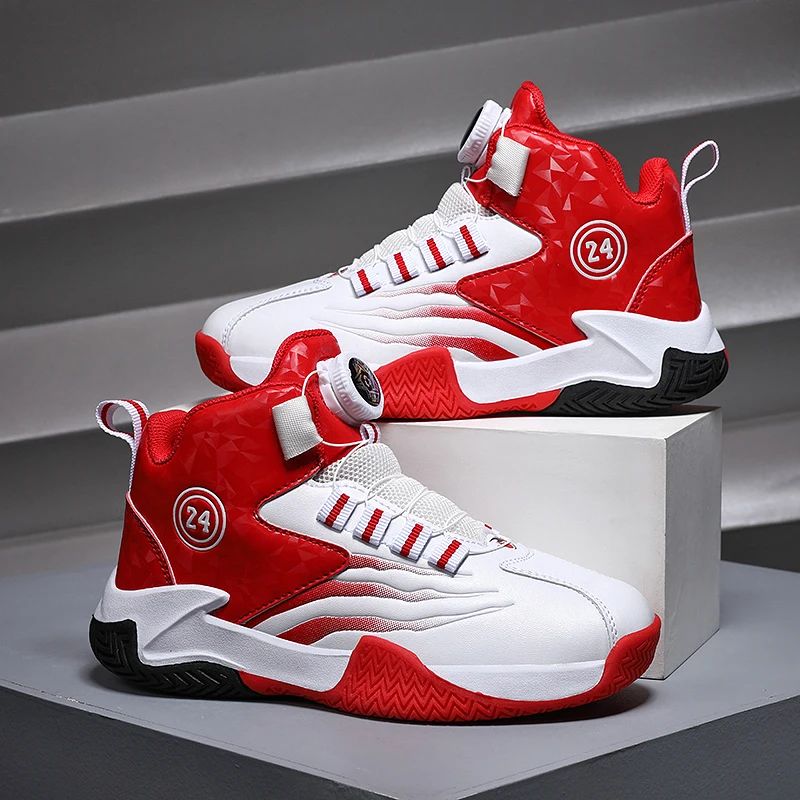Sports Equipment For Kindergarten - Children Basketball Sports Shoes Swivel Button