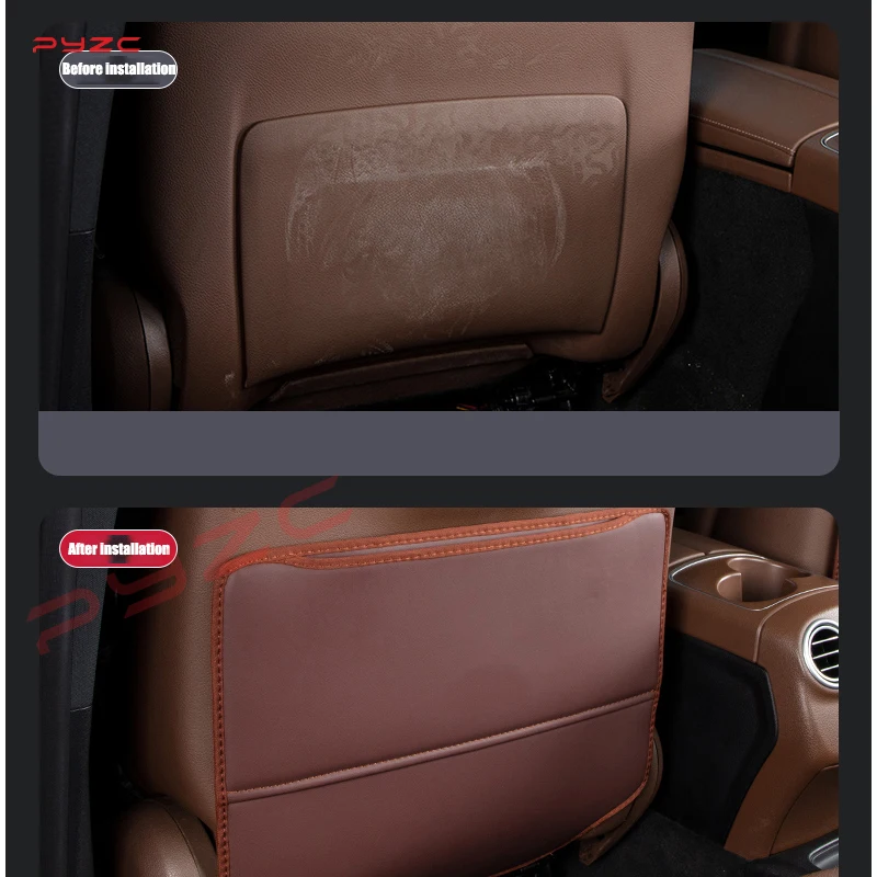 2PCS Leather Car Seat Back Anti Kick Cushion  for Dongfeng DFM AX7 H30 S30 DFSK SX5 SX6 AX4 P11 Auto Interior Accessories