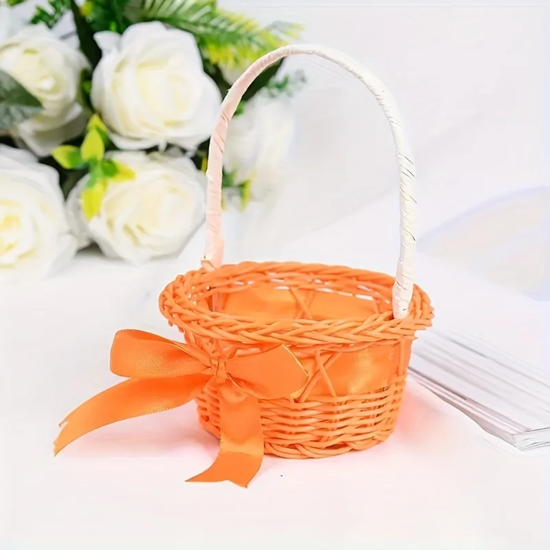 5-Piece Mini Rattan Woven Flower Basket - The Perfect Choice For Parties, Home Decor, And Decoration