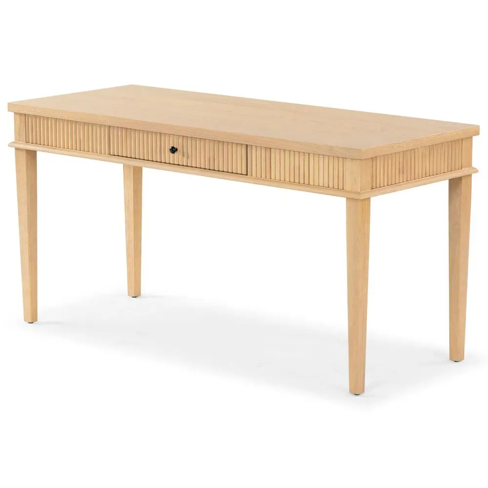 

Couture Collection Shelbie Oak Brown amp Black 1Drawer Reeded Computer Table Office Writing Desk