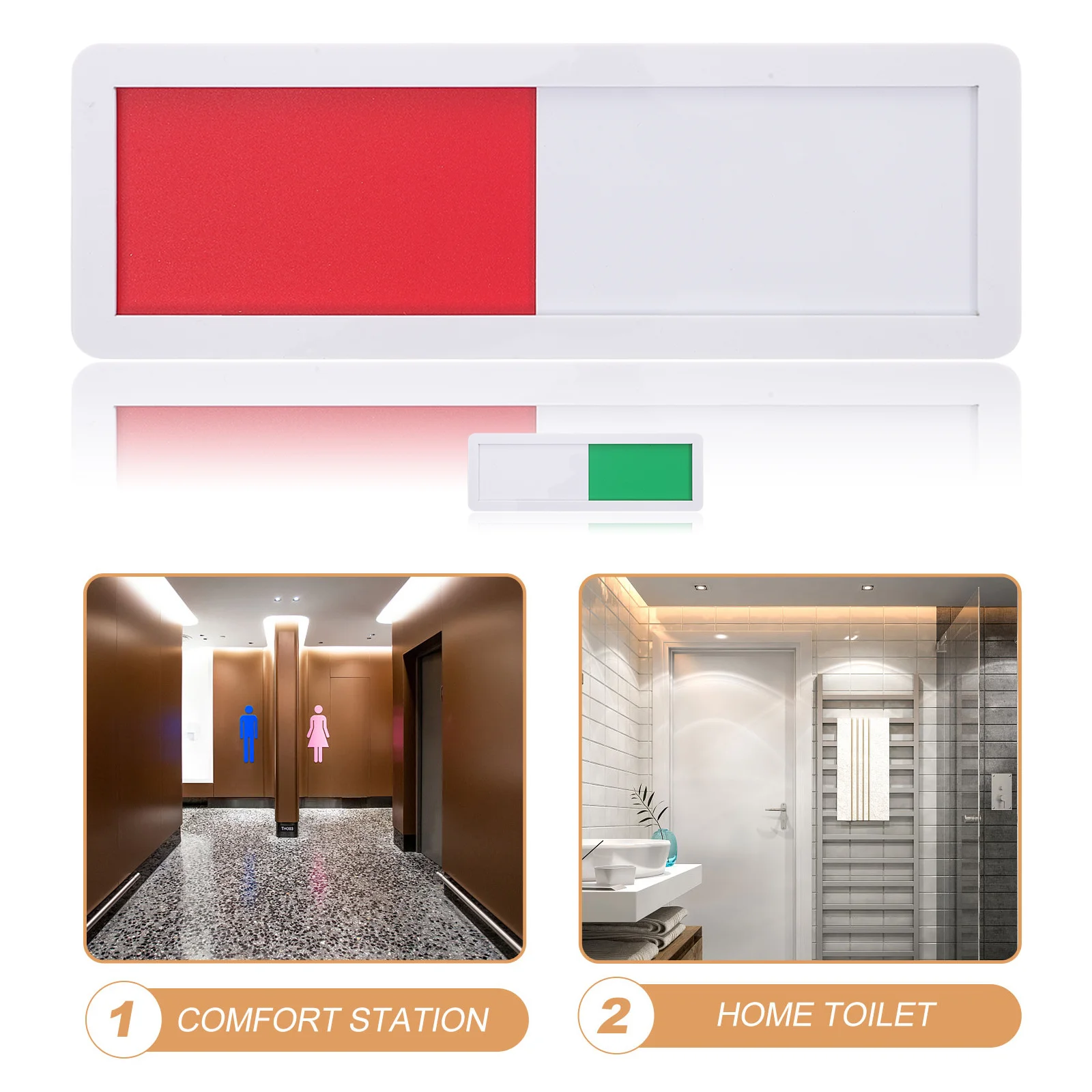 

Status Toggle Door Sign Blank Red Green Slide Indicator For Office Restroom Conference Room Privacy Signboard