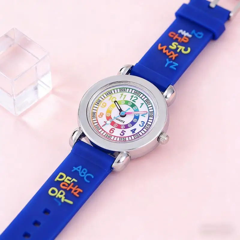 N's Watch Silicone Soft Color Alphabet Text Strap Color Circle Electronic Watch Cross Border Hot Style Men's and Women's Watches