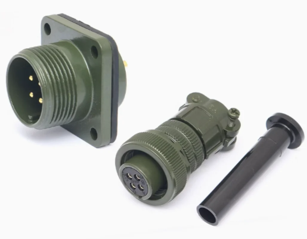 

2pcs 5015 military standard waterproof aviation plug socket 4-core MS3106A14S-2S MS3102A14S-2P
