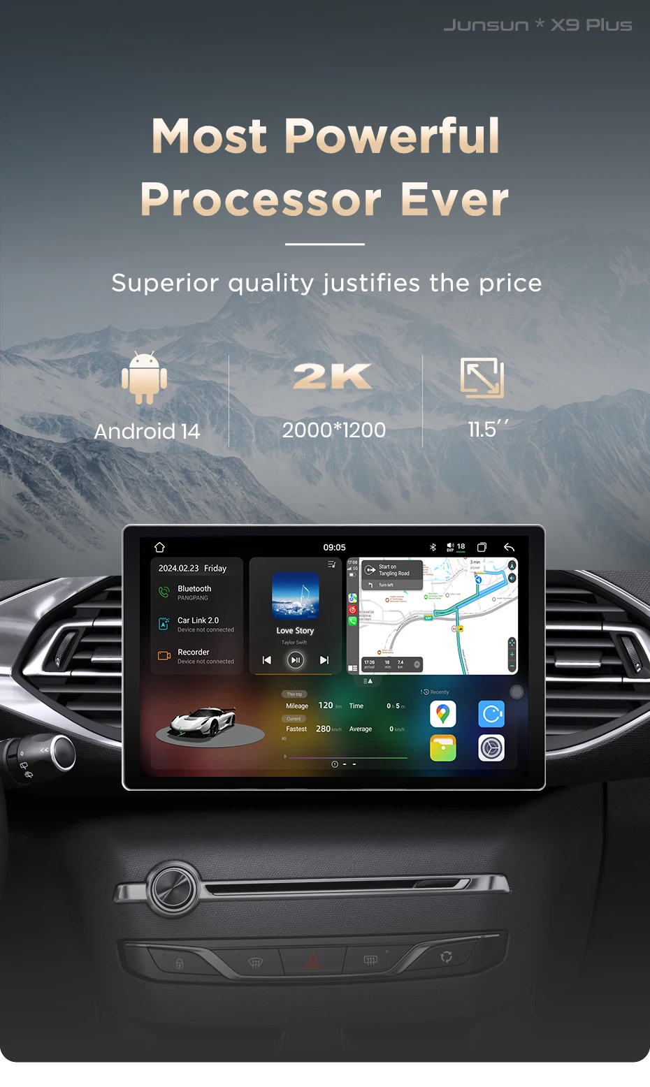 Junsun 7870 2K Drahtlose CarPlay Android Auto Auto Intelligente Systeme Für Peugeot 308 308S 2013 2014 2015-2017 RDS FM Multimedia – Detail 3