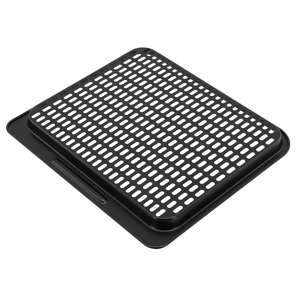 1Pc Cooking Tray Home Supplies Durable Detachable Mesh Rack Carbon Steel Air Fryer Tray Easy To Clean Grid Design Kitchen Tools