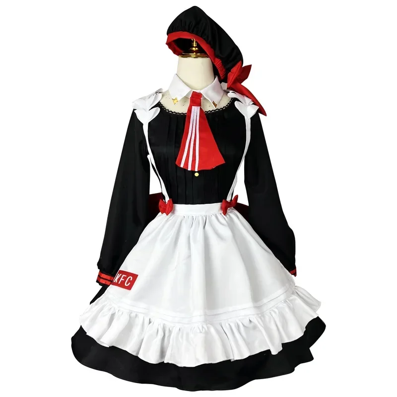 Genshin Impact Cosplay Costume Noelle KFC Uniform Lolita Maid Dress Wig Halloween Costumes For Women Sexy Clothing MN5