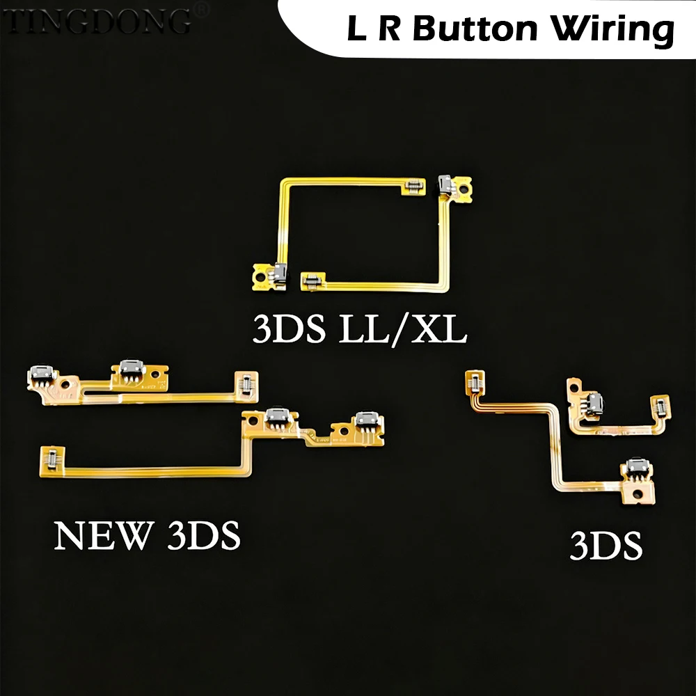 1/3 Stück L/R Schultertaste mit Flexkabel für 3DS 3DSLL 3DSXL New 3DS LL XL - Links Rechts Schalter Auslöser Reparaturteil