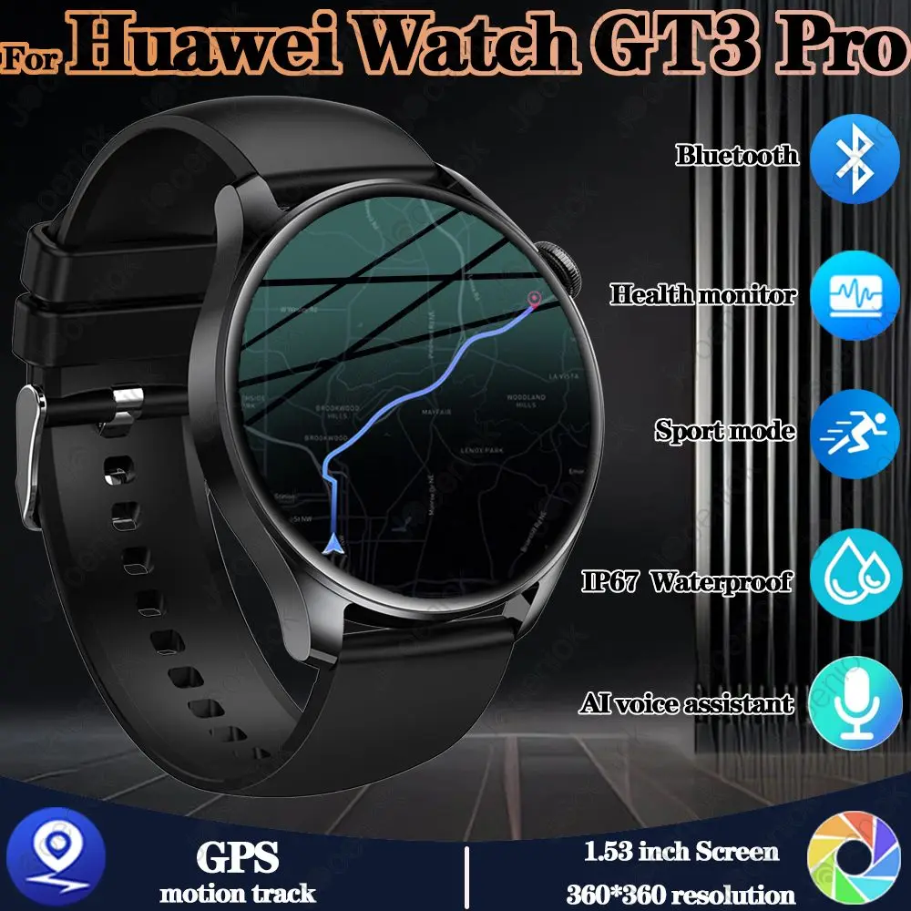 

For Huawei GT3 Pro Smart Watch Men 1.53 inch Screen Bluetooth Call Sport Mode Health Monitoring IP67 Waterproof Smartwatch Women