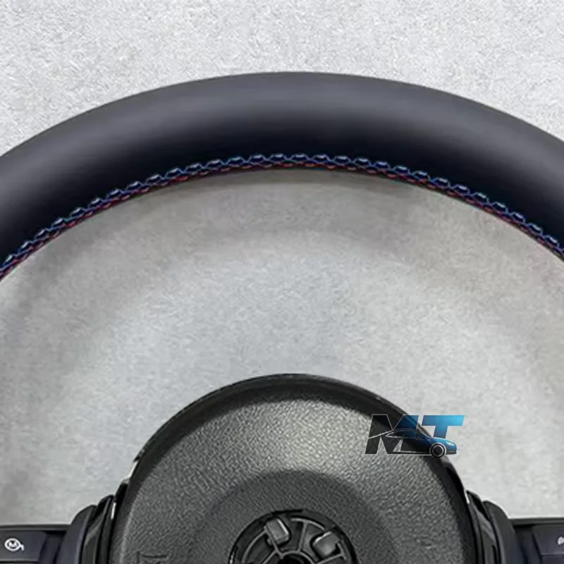 Image of Geeignet für BMW M3-, M5-, M6-, M8-Serienmodelle F20, F80, F39, F3, F81, F07, F10, F01, F44, F06, Lederlenkrad mit Schaltwippen.