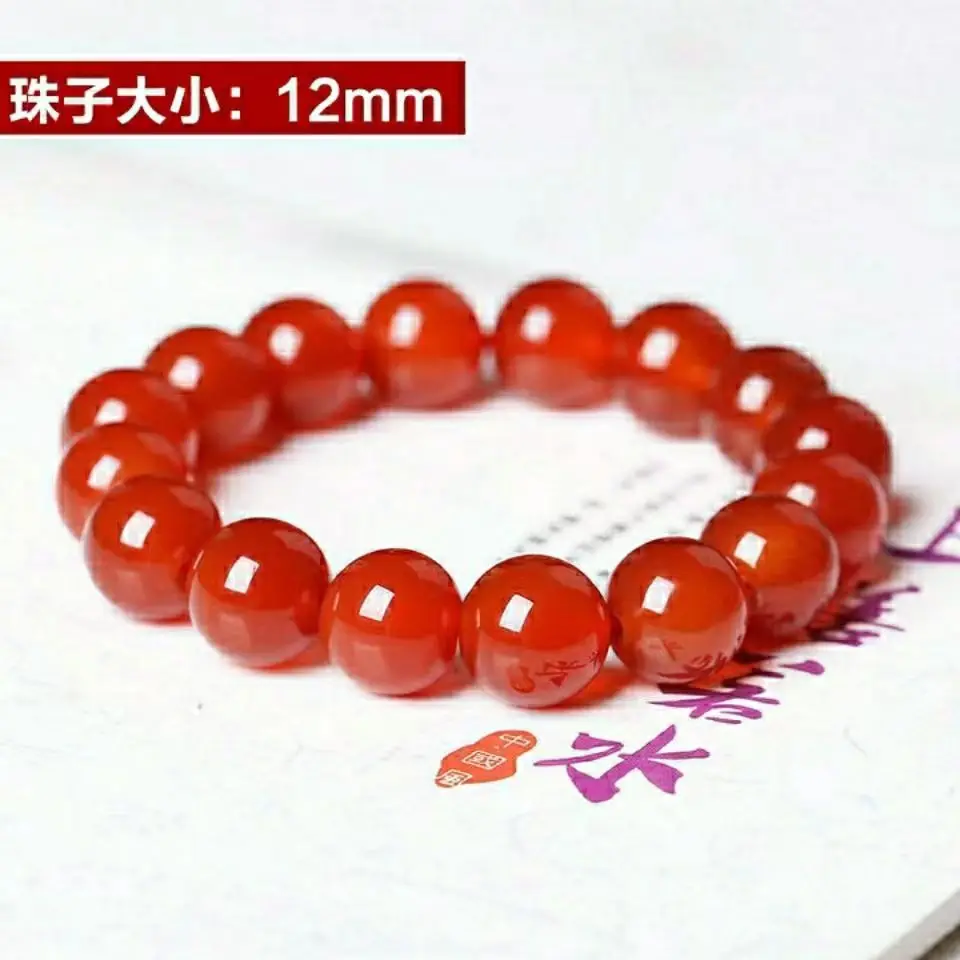 official-website tiki tiki Bohemia Natural Carnelian Red Agate Statement Bracelet Man Women Chalcedony Couples Gift