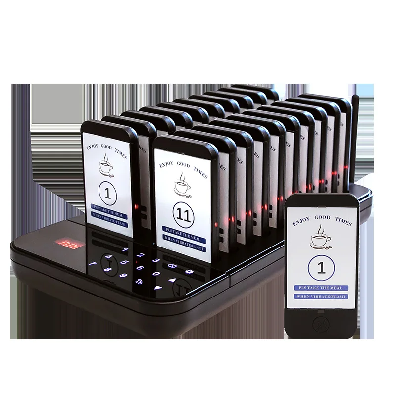 

Устройство для пищевых продуктов Коммерческое общественное питания Карта для пищевых продуктов Вызывная машина Вибрационная номерная табличка в западном ресторане
