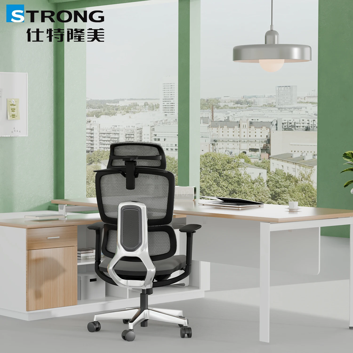 High Quality Aluminum Alloy Back Modern Ergonomic  Office Furniture  4D Headrest  Full Mesh Executive Chair Desk Office Chair
