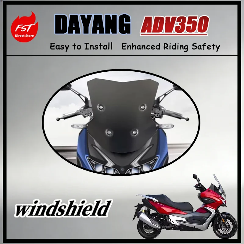 

FOR Dayang ADV350 Mini Style Wind Deflector Low-Profile Streamlined Design Enhanced Upper Body Windproof Shield for Bikers