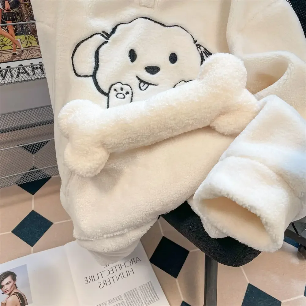 2024 new autumn and winter milk sticky style cute dog hoodie for women's autumn and winter new warm and thick outerwear