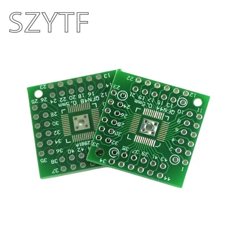 Placa adaptadora para QFP44, LQFP48, QFN44, QFN48, Turn DIP44, 0,5mm, 10pcs por saco