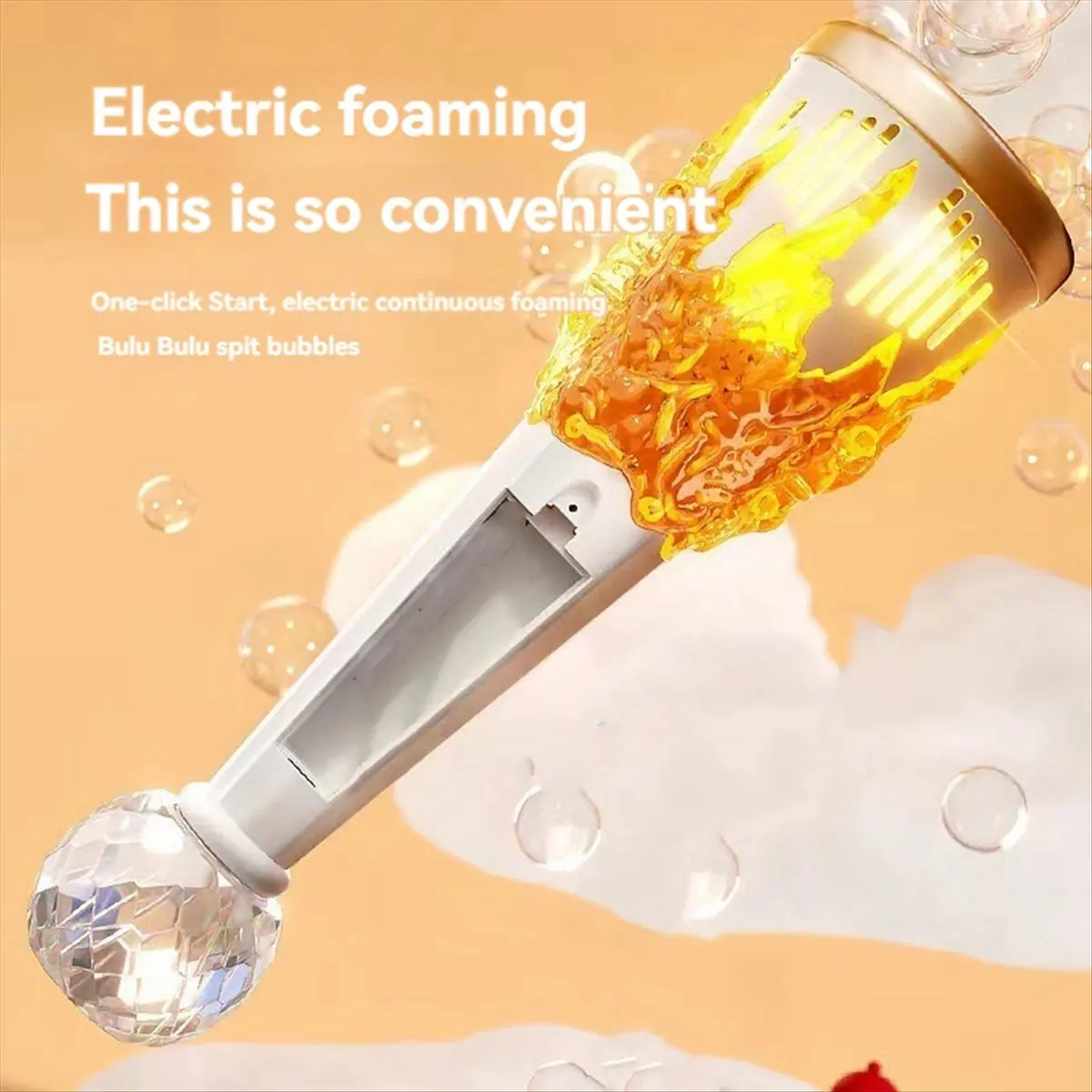 

ABMO Torch Bubble Machine, Torch Prop Bubble Machine со светом, летняя игрушка-пузырь, детский подарок B