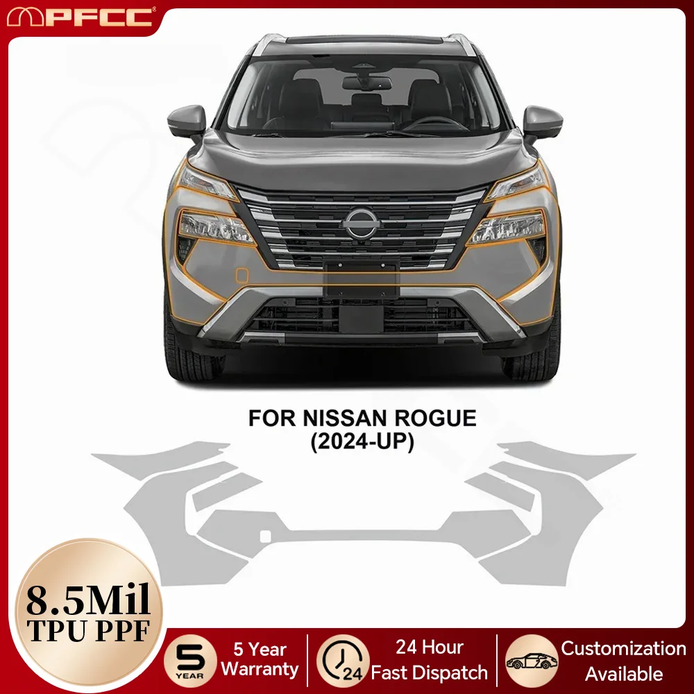 

For NISSAN ROGUE 2024-2025 8.5Mil TPU Anti-scratch Resistant Paint Protection Film Pre-cut PPF Kit Clear Bra Car Accessories