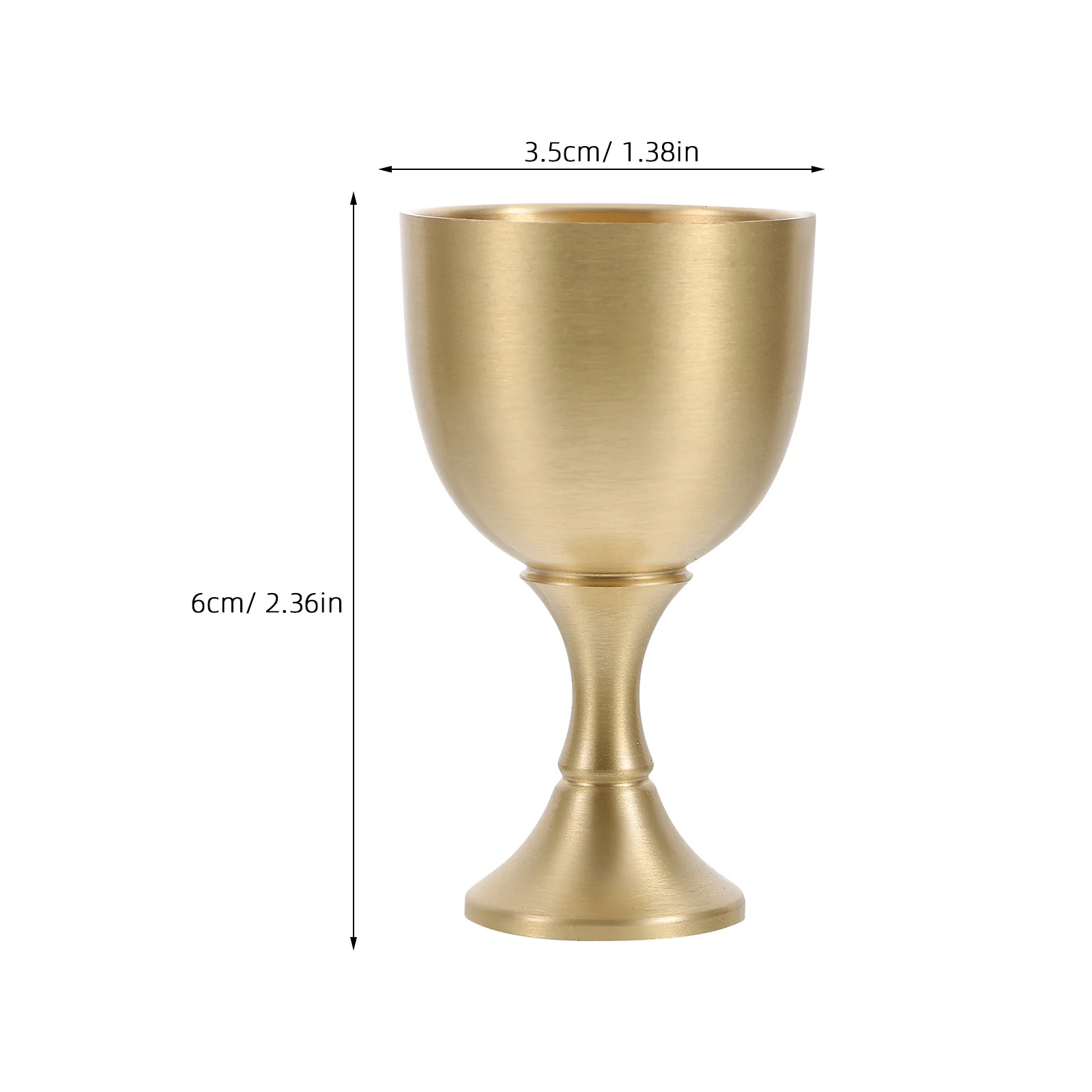 

Retro Brass Cup Vintage Pure Metal Goblet For Home Temple Worship Religious Offering Water Wine Tool Smooth