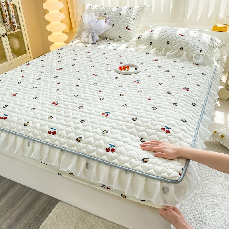 New Lace Single Bed Anti-bacterial Skirt Bed Cover Small Fresh Mattress Sheet Protective Does Not Include Pillowcase 200x220