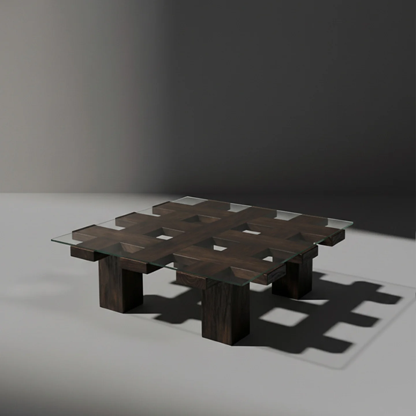 Medieval style retro modern simple windshield log solid wood large coffee table