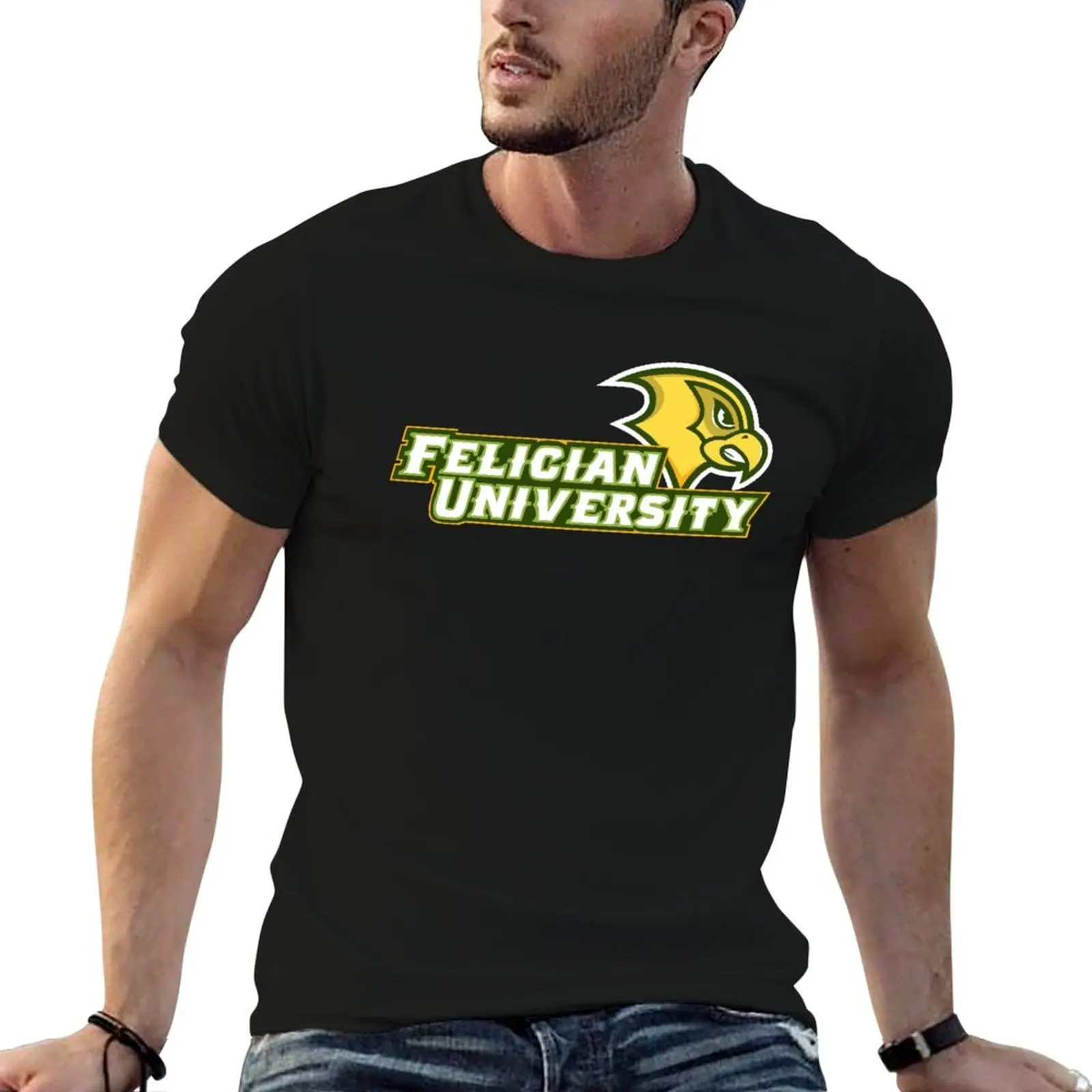 تي شيرت Felician for T-shirt قمصان مضحكة للرجال قمصان ذهبية مضحكة الصقور جرافيك تي شيرت أنيمي رجل t