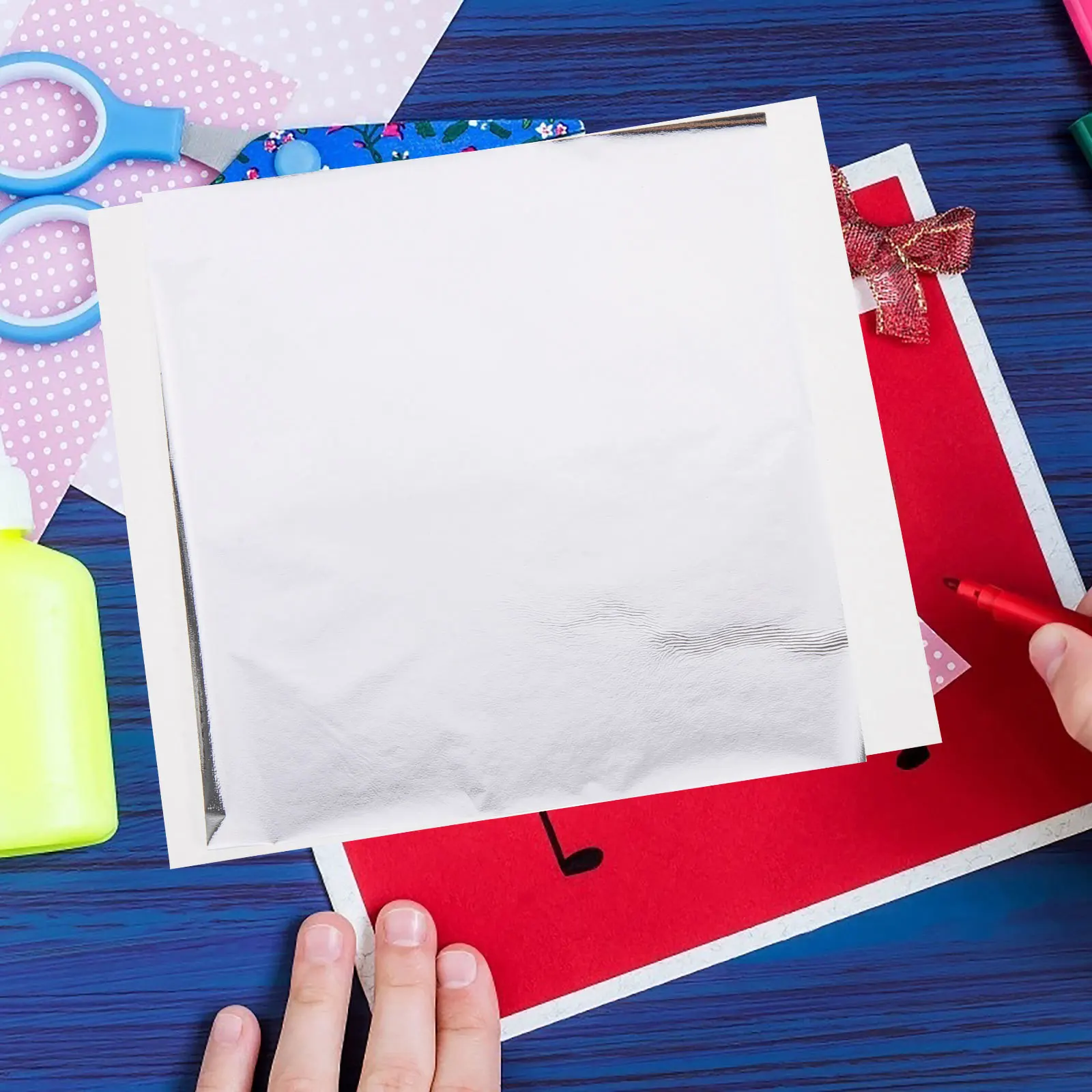 

200 Sheets Heat Transfer Foil Reliable Material Simple Operation Card Invitation DIY Craft Foil Printing Supply