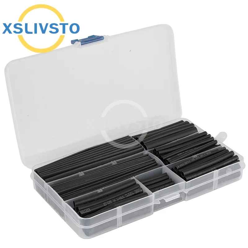 150pcs Black environmental protection flame retardant heat shrinkable tube DIY wire harness, heat shrinkable tube