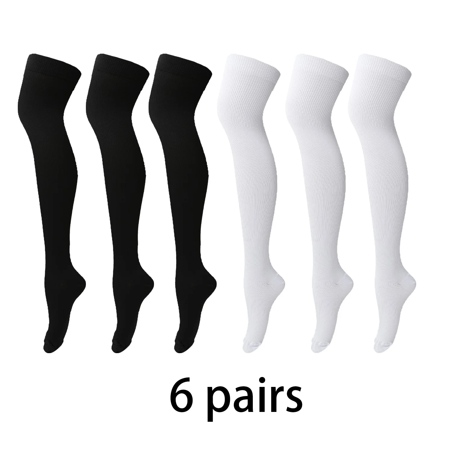 Multiple pairs of Amazon compression socks, outdoor knee high pressure socks, elastic socks, long tube sports, running, cycling