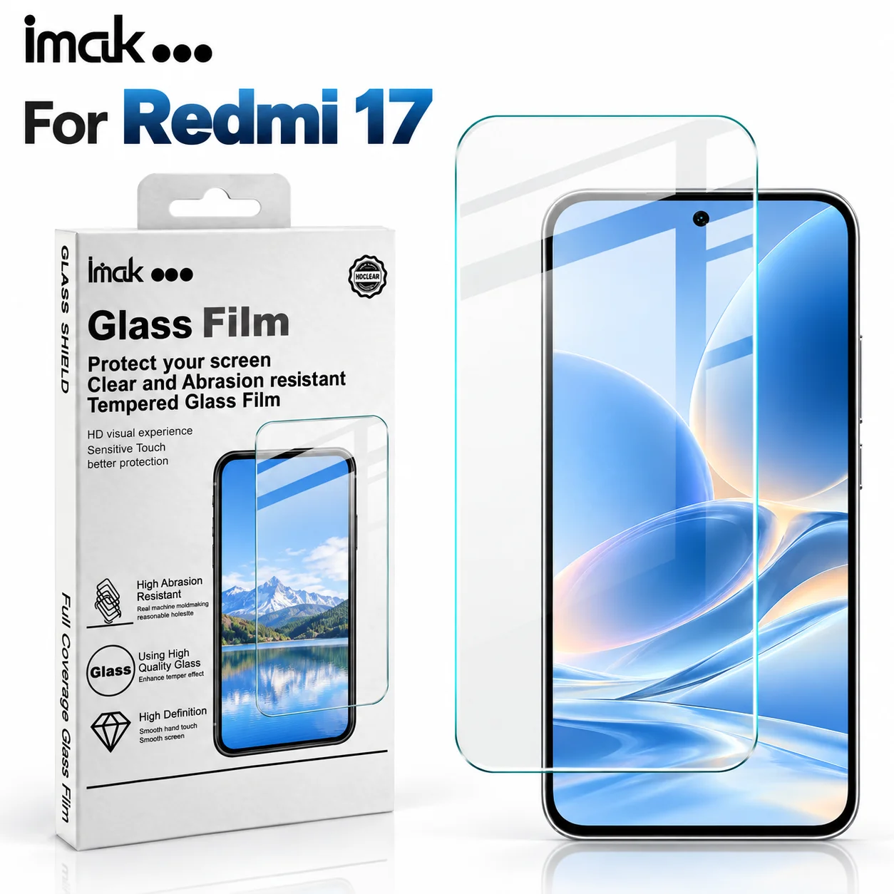Glass For Redmi 17 5G China Protector Film Oleophobic Coating 9H Hardness HD Clear Anti Oil Anti Fingerprint FM0001