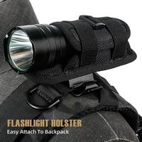 Tactical Flashlight Pouch Holster Torch Carry Case 360 Case Clip With Belt Degree Holder Carabiner Rotatable Torch Clip Ree T1B5