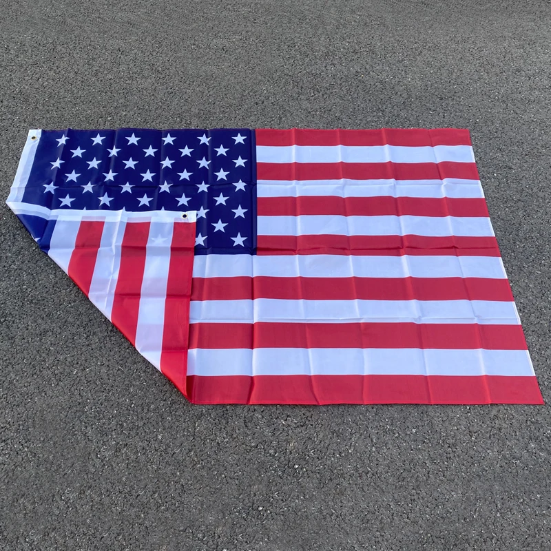 aerxemrbrae150x90cm US-Banner Hochwertige doppelseitig bedruckte Polyester-Tüllen mit amerikanischer Flagge, USA-Flagge