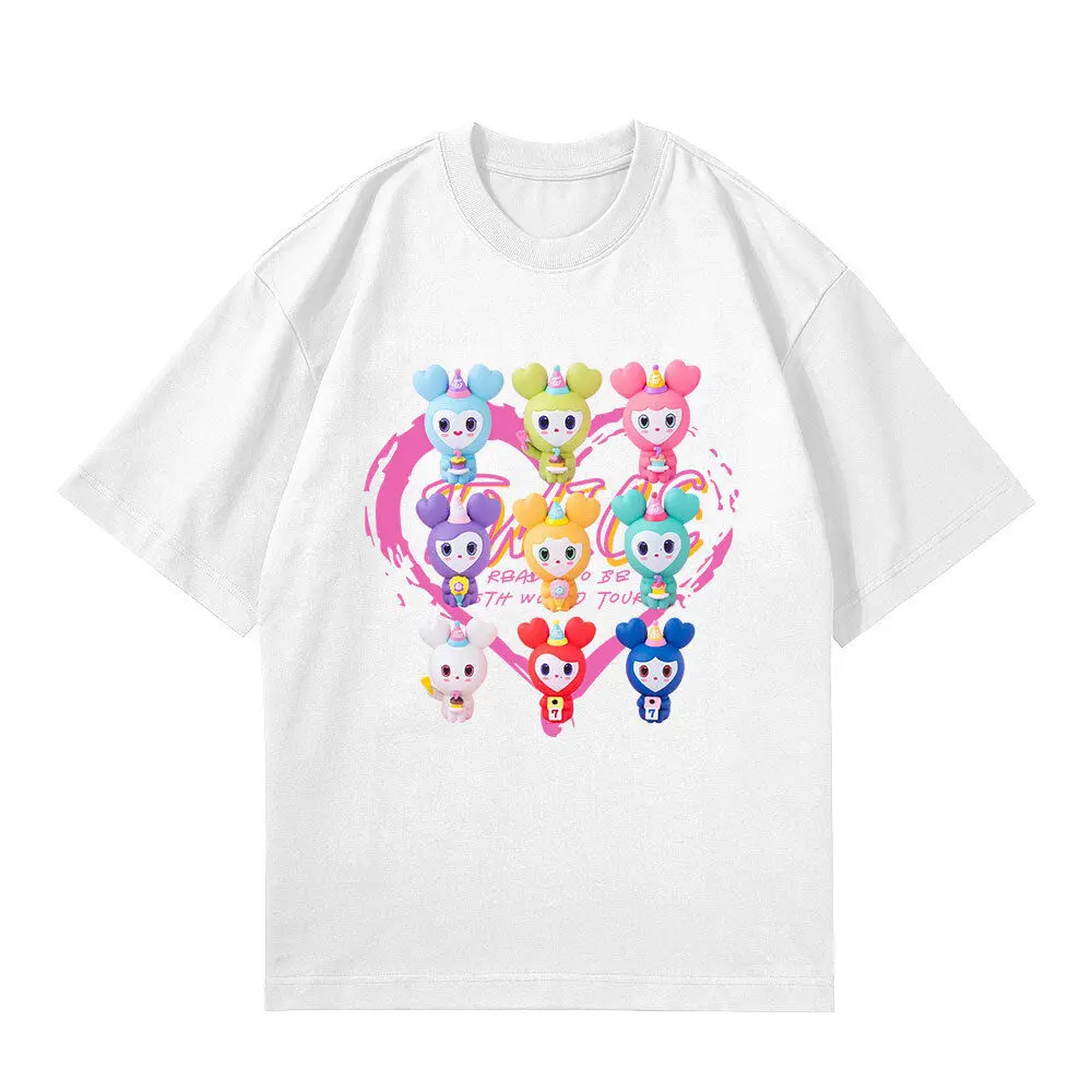 

Kpop TWE Ready To Be футболка мультяшная Милая футболка унисекс хлопковая футболка