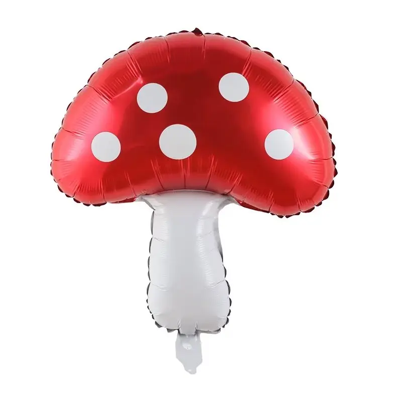 6Pcs Mushroom Foil Balloons Large Forest Theme Birthday Party Decoration Inflatable Mushroom Air Globos Supplies Kids Toys Gifts - view 2
