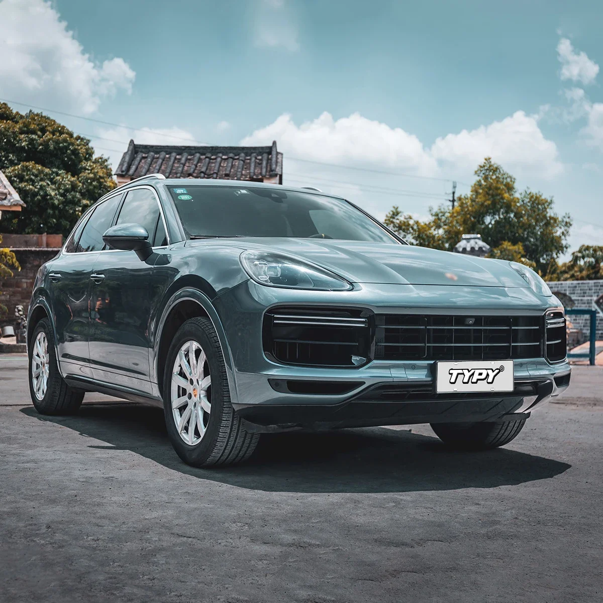 Car Accessories For Porsche Cayenne Front Bumper 9Y0 To Turbo 2018-2023 Rear Spoiler Fog Light Cover Plug Play Headlights