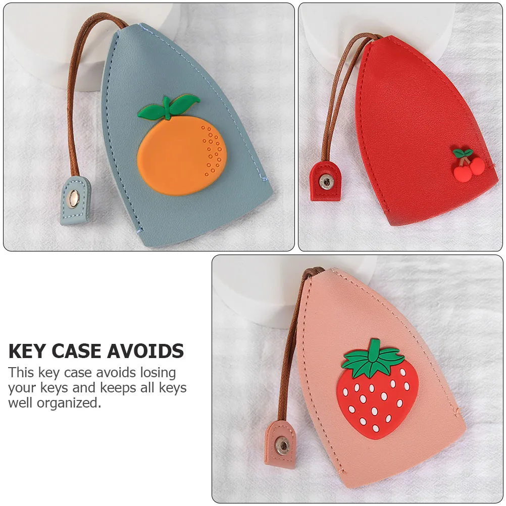

10 Pcs Key Case Cover Car Pu Home Bag Remote Pouch Cartoon