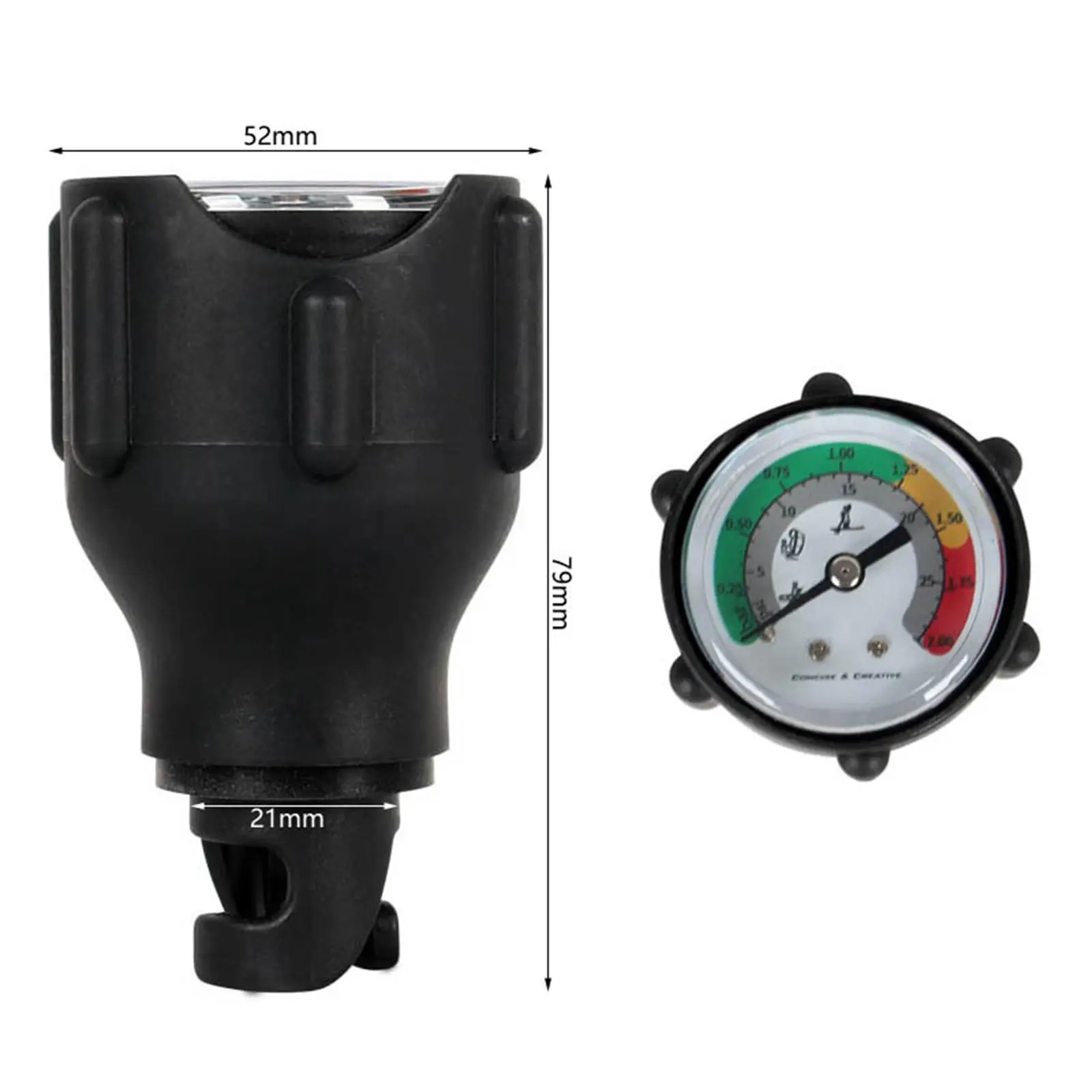 Inflatable Boat Air Pressure Gauge Air Pressure Reader Test Sturdy Inflation Pump Accessories Pressure Check for Fishing Boat