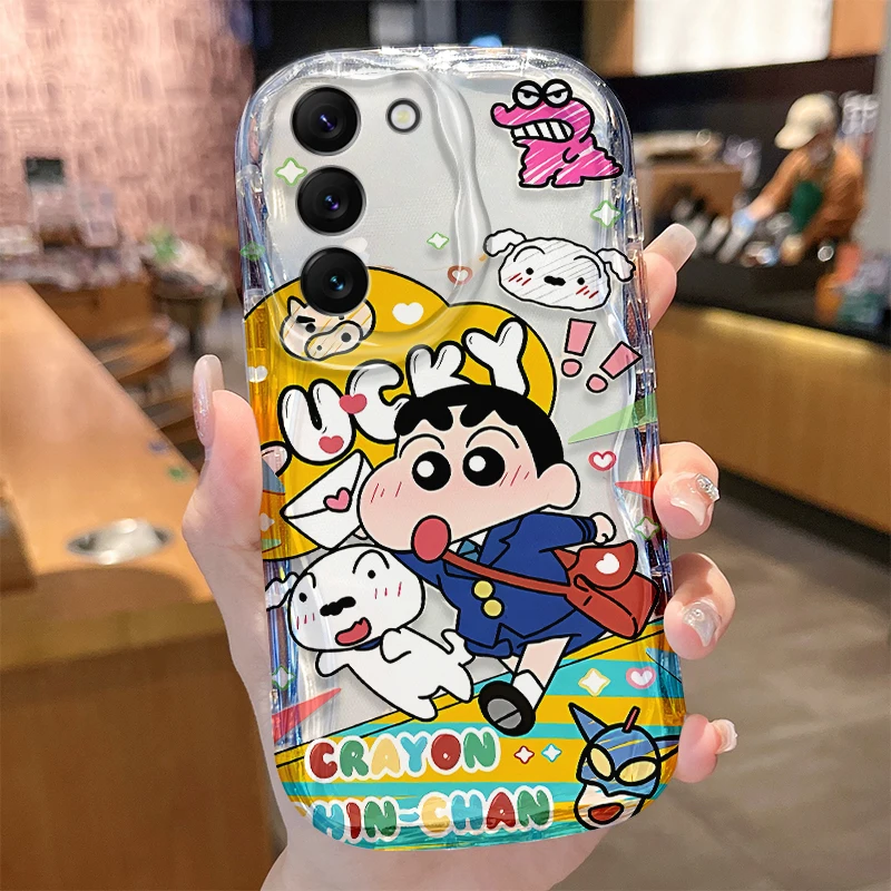 C-Crayon S-ShinChan Case for Samsung Galaxy S25 S24 S23 S22 S21 Ultra Plus S20 FE A73 A72 A71 A56 A55 A54 5G A52 A52S 4G Cover