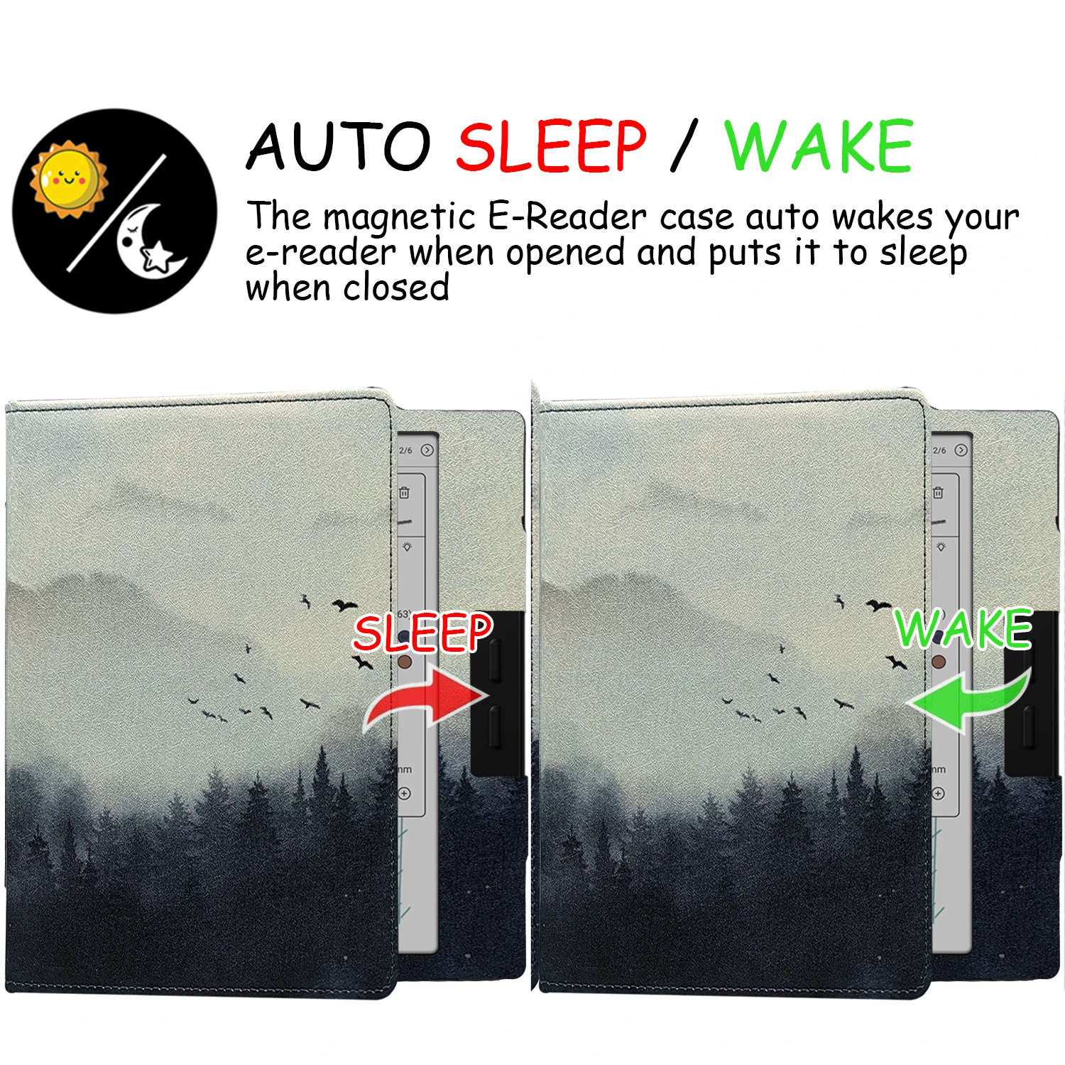 Podwójny futerał na 7'' Boox Go 7 / Boox Go Color 7 (2025/2024) z elastycznym uchwytem na długopis/Auto Sleep&Wake/Double Hand-held — zdjęcie produktu 5