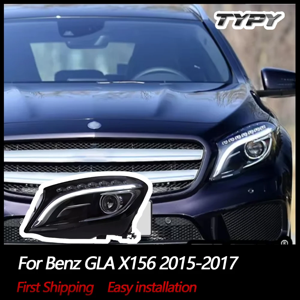 

TYPY New LED Headlight Upgrade Modified Full Head Lamp For Benz GLA X156 2015-2017 Turn Signals Daytime Running Lights